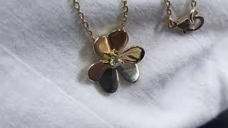 Van Cleef Arpels Frivole Pendant  3 Flowers Small Model#18kgold #necklace