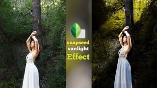 Create New Style Realistic Sunlight Effect || snapseed photo editing and lightroom || photo editing