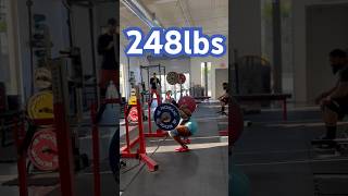 WOMAN SQUATS  248lbs FOR REPS #shortsvideo #gym #gymmotivation #shortsviral #workout