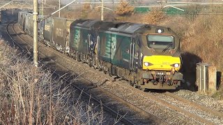 Sub Zero Freight Trains at Acton Bridge 9th December 2022