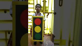 Traffic Lights poem with prop. Show and tell compitition ideas for LKG students.