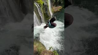 CRAZY WATERFALL JUMP WITH MULLET😨