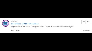 Industries CPQ Foundations [Salesforce Trailhead Answers]