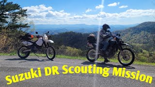 DR350s and 650 hit the trail for a scouting mission