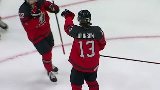 Kent Johnson Goal and Assist vs. Russia (2022 WJC Pre-Tournament)