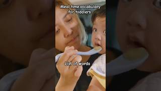 SPEECH THERAPY FOR 18 MONTHS- 24 MONTHS OLD| List of mealtime vocabulary #shortsvideo