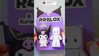 roblox sanrio kuromi outfit blind bag #roblox #sanrio #blindbag #squishy #papercraft #diy #asmr