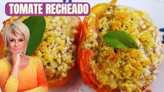 Tomate Recheado com Linguiça e Queijo Ana Maria Braga