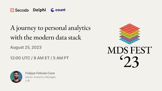 A journey to personal analytics with the modern data stack ft. Felippe Felisola Caso