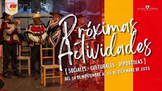 Próximas Actividades en Estadio Español - 30 de noviembre de 2023