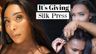 IS IT A SILK PRESS? RELAXED & REALISTIC YAKI WIG WITH NATURAL EDGES | HAIRVIVI GLUELESS WIG