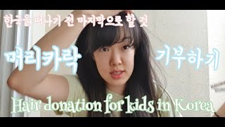 2년간 기른 머리카락 기부하기 Hair donation in Korea (Feat. 매미소리)