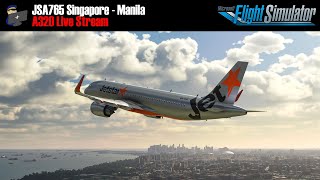 MSFS 2020 | VATSIM | Singapore - Manila (JSA765) | A320 NEO Full Flight