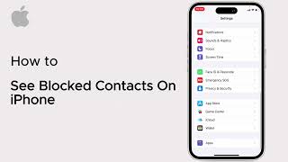 How To See Blocked Contacts On iPhone | Block and Unblock Contacts ( iOS ) 2025