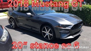 2018 Mustang Gt On 20” Wheels Stance Sc6 Fitment And Review