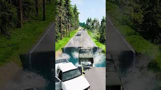 Cars vs water pit-BeamNG.Drive #shorts #youtubeshorts #beamng #beamngdrive #carcrashes