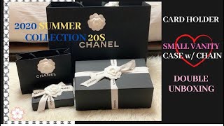 Chanel 20S Collection Double Unboxing|  Chanel Small Vanity Case with Classic Chain| What Fits