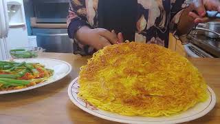 pan pan fry pasta  /ዋው የፓስታ ፒዛ ልዩ