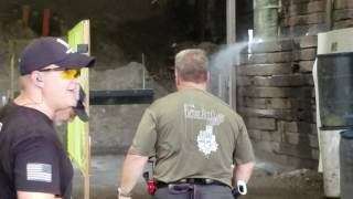 Steel Plate Ricochet explodes a paint can at Wyoming Antelope Club USPSA Match