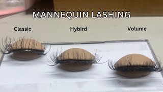 Mannequin Lashing,Classic,Hybird,& Volume Sets