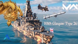 Modern Warships Gameplay | HMS Glasgow (Type 26) | Harpoon Block II Special Anti-Flare Missile