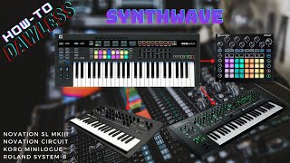 Making a DAWless Synthwave Song From Scratch // Novation SL MKIII | Circuit | Minilogue | System-8