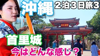 【沖縄２泊３日旅３】首里城 現在はどんな感じ？ 正殿2026年再建へ工事中　第一牧志公設市場と絶品タコス　Shuri castle, Okinawa