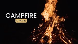 Relaxing Campfire for relax, focus & meditation | Crackling fire | 10 hours