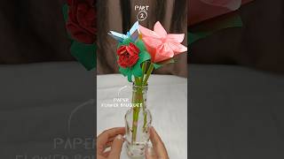 Diy paper flower bouquet 💐🥰|  Flower bouquet (Part - 2) #shorts #ytshorts #craft #diy #flowerbouquet