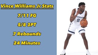 Vince Williams Jr. Summer League Highlights vs Philadelphia 76ers