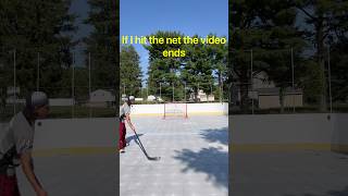 If I hit the net the video ends #hockey #challenge #accurate #fyp