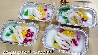 bubur sagu mutiara enak dan simple/Thai dessert sago pearl