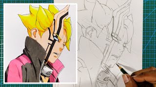 Cara Menggambar Boruto [Boruto: Naruto Next Generations] | Drawing Boruto Step by Step