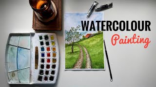 Painting a Peaceful Meadow | Watercolour Painting