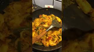 Lunch time mutton karahi and arvi ki sabzi