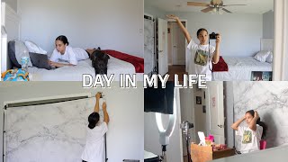 DAY IN MY LIFE | *kinda productive* cleaning, filming content and editing