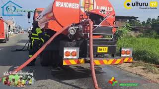 Suriname, Brandweer probeert met man en macht een grote brand te blussen, Krishna neemt ons mee .