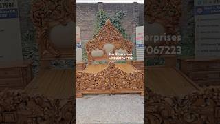 Luxury Carved Double Bed By Star Enterprises Furniture #Carving #woodwork #woodcarving