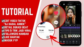 VIRAL!! CARA EDIT VIDEO TIKTOK DJ HADAL AHBEK JEDAG JEDUG - Resellerindo