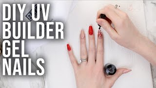 AMAZON HARD BUILDER GEL NAILS AT HOME (NO ACRYLIC)