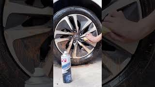 【Wheel Cleaner】How to clean the wheels without damaging the tires? #wheelcleaning #shorts #veslee