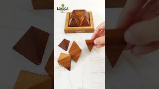 9 pieces Pyramid puzzle - Leonardo's Mind Puzzles - Logica giochi