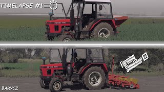 TIMELAPSE BARYCZ #1⏰🔥PIERWSZE PRACE SIEWY I ROZSIEWANIE NAWOZU🔥🚜URSUS & ZETOR🚜🚨FS 22🚨