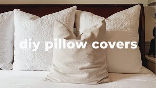 Easy DIY Pillow Covers Two Ways | Envelop Pillow Cover & Zippered Cover Tutorial