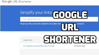 Shorten URL Using Google URL Shortener