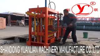 Diesel QT4-40 hydraulic press cement interlocking block making machine