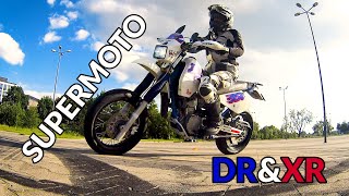 #1 DR350 & XR400 Supermoto: Moto Gymkhana, wheelies and stoppies for the first time 🤔