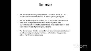 Dr. Ivana Bozic - Mathematical model of colorectal cancer initiation