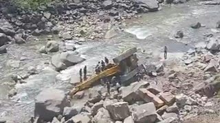 JCB Driver killed in Samroli landslide on National Highway Works