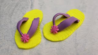 Cake decorating fondant Flip Flops tutorial